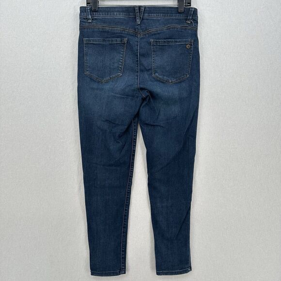 Democracy Jeans Women 10 Skinny Ab Solution Blue Stretch Denim Tummy Control - Picture 2 of 12